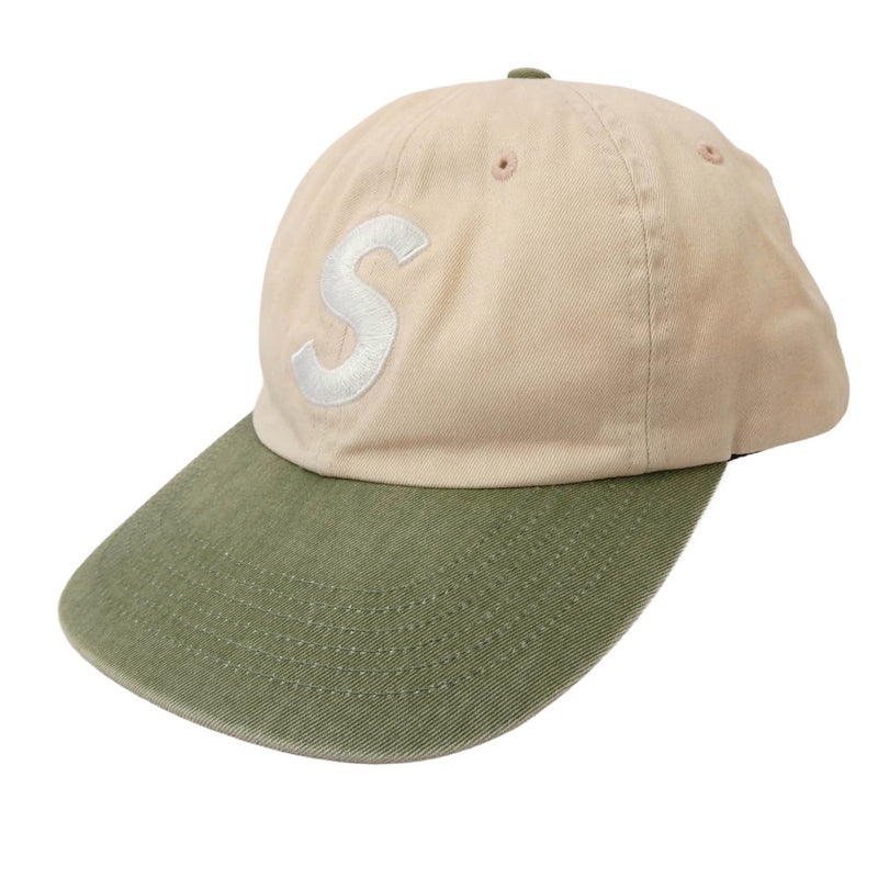 Supreme シュプリーム 25AW Pigment Coated 2-Tone S Logo 6-Panel Cap ピグメントコーテッド ツートーン Sロゴ刺繍 6パネル デニムキャップ 帽子 ピンク グリーン系 ベビーピンク系 ONE SIZE(58cm)【新古品】【未使用】【中古】