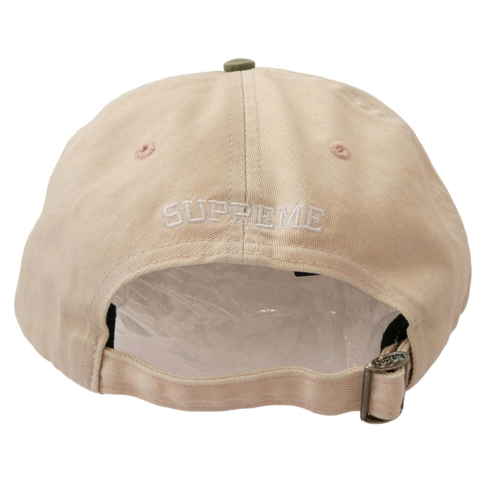 Supreme シュプリーム 25AW Pigment Coated 2-Tone S Logo 6-Panel Cap ピグメントコーテッド ツートーン Sロゴ刺繍 6パネル デニムキャップ 帽子 ピンク グリーン系 ベビーピンク系 ONE SIZE(58cm)【新古品】【未使用】【中古】