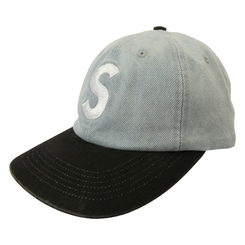 Supreme シュプリーム 25AW Pigment Coated 2-Tone S Logo 6-Panel Cap ピグメントコーテッド ツートーン Sロゴ刺繍 6パネル デニムキャップ 帽子 ブルー インディゴブルー系 ONE SIZE(58cm)【新古品】【未使用】【中古】