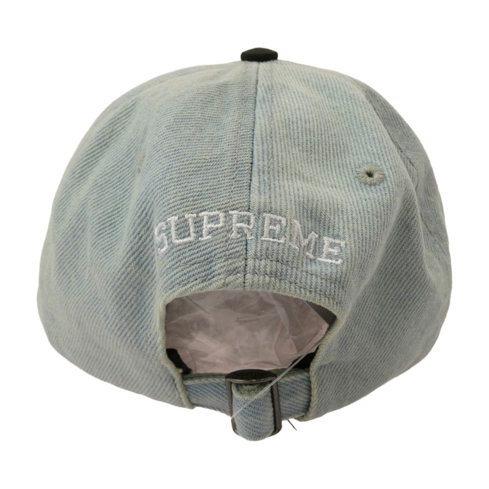 Supreme シュプリーム 25AW Pigment Coated 2-Tone S Logo 6-Panel Cap ピグメントコーテッド ツートーン Sロゴ刺繍 6パネル デニムキャップ 帽子 ブルー インディゴブルー系 ONE SIZE(58cm)【新古品】【未使用】【中古】