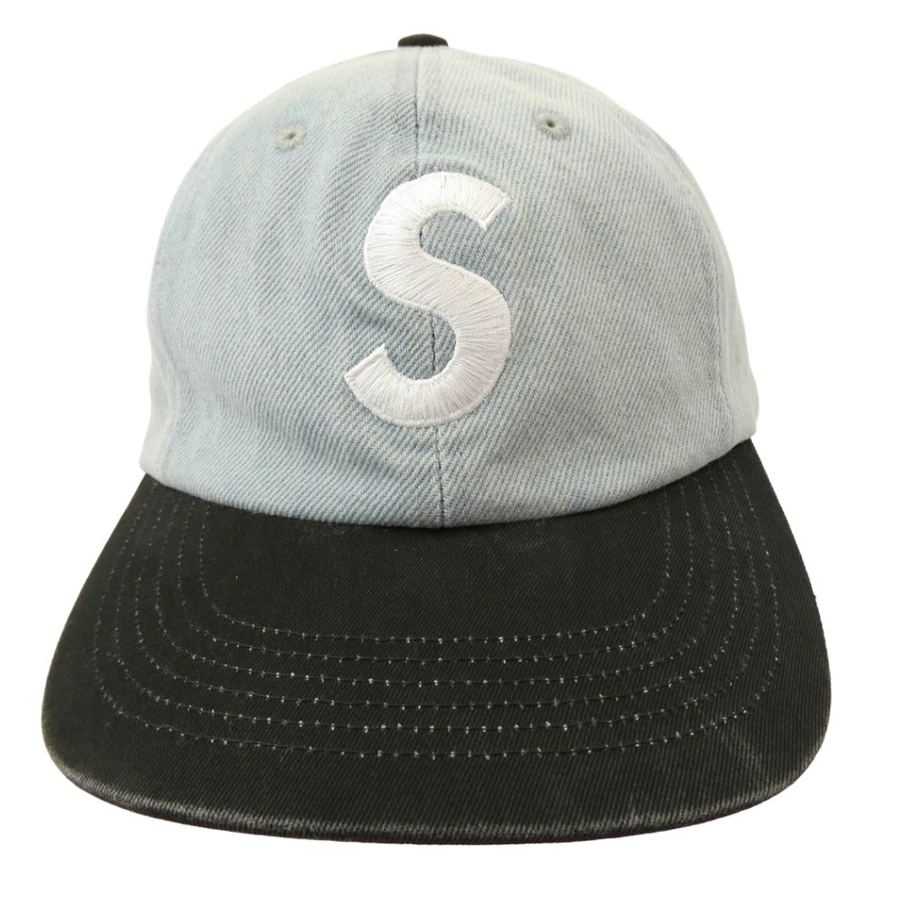 Supreme シュプリーム 25AW Pigment Coated 2-Tone S Logo 6-Panel Cap ピグメントコーテッド ツートーン Sロゴ刺繍 6パネル デニムキャップ 帽子 ブルー インディゴブルー系 ONE SIZE(58cm)【新古品】【未使用】【中古】