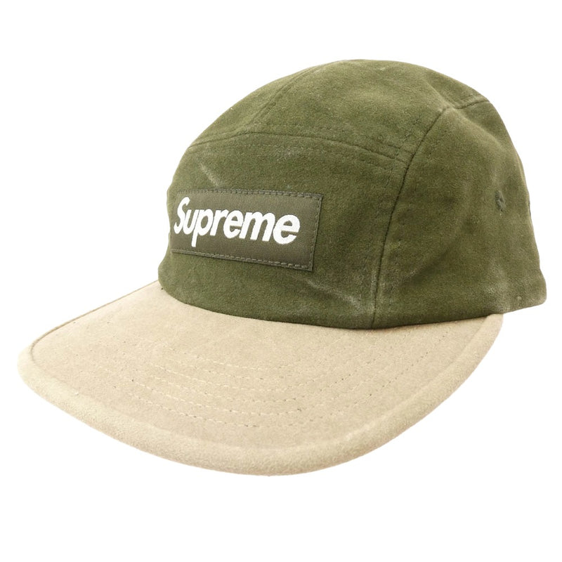 Supreme シュプリーム 25AW 2-Tone Moleskin Camp Cap ツートン モールスキン キャンプキャップ 帽子 モスグリーン系 ベージュ系 ONE SIZE(58cm)【新古品】【未使用】【中古】