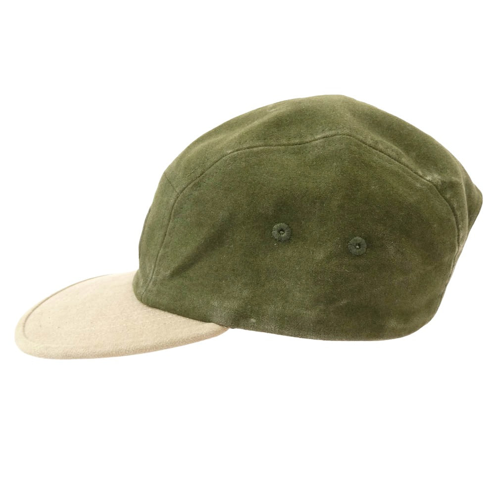 Supreme シュプリーム 25AW 2-Tone Moleskin Camp Cap ツートン モールスキン キャンプキャップ 帽子 モスグリーン系 ベージュ系 ONE SIZE(58cm)【新古品】【未使用】【中古】