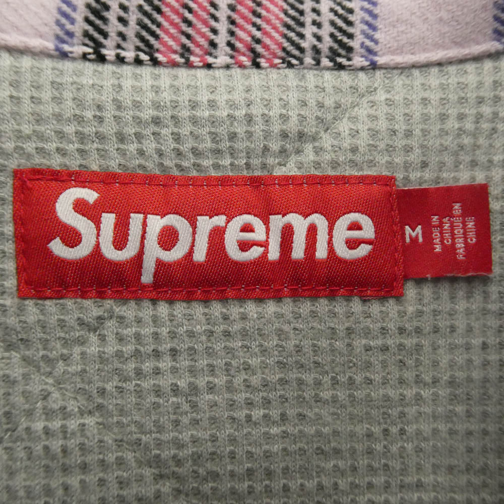 Supreme シュプリーム 25AW Thermal Lined Zip Up Flannel Shirt サーマル ラインド ジップ アップ フランネル シャツジャケット レッド系 M【極上美品】【中古】
