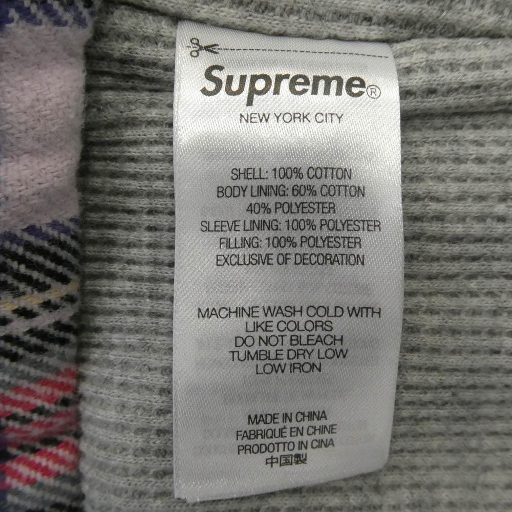 Supreme シュプリーム 25AW Thermal Lined Zip Up Flannel Shirt サーマル ラインド ジップ アップ フランネル シャツジャケット レッド系 M【極上美品】【中古】