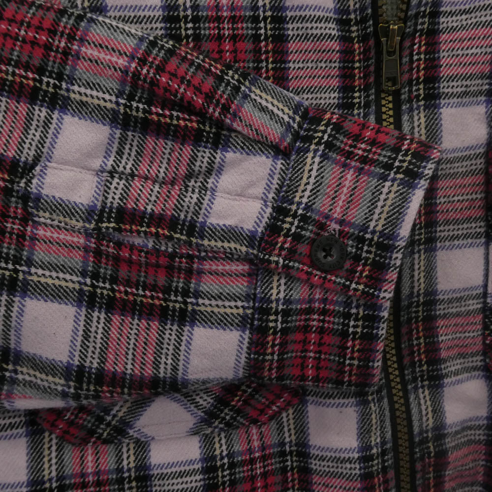 Supreme シュプリーム 25AW Thermal Lined Zip Up Flannel Shirt サーマル ラインド ジップ アップ フランネル シャツジャケット レッド系 M【極上美品】【中古】