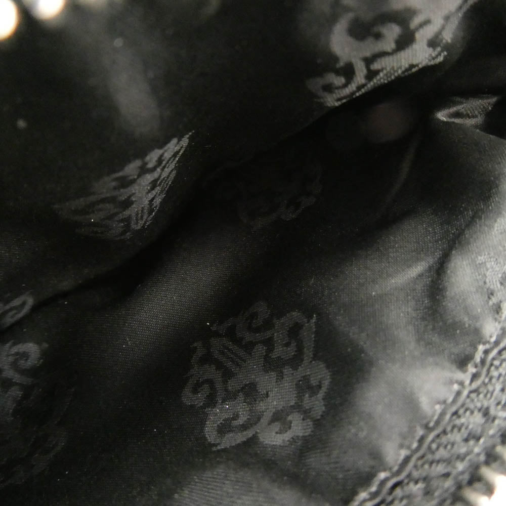 CHROME HEARTS クロムハーツ（原本無） ZPR CHG WRISTLET クロスパッチ ダガージップ スクロールラベル ジッパーチェンジ リストレット コインケース ポーチ ブルー系【中古】