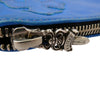 CHROME HEARTS クロムハーツ（原本無） ZPR CHG WRISTLET クロスパッチ ダガージップ スクロールラベル ジッパーチェンジ リストレット コインケース ポーチ ブルー系【中古】