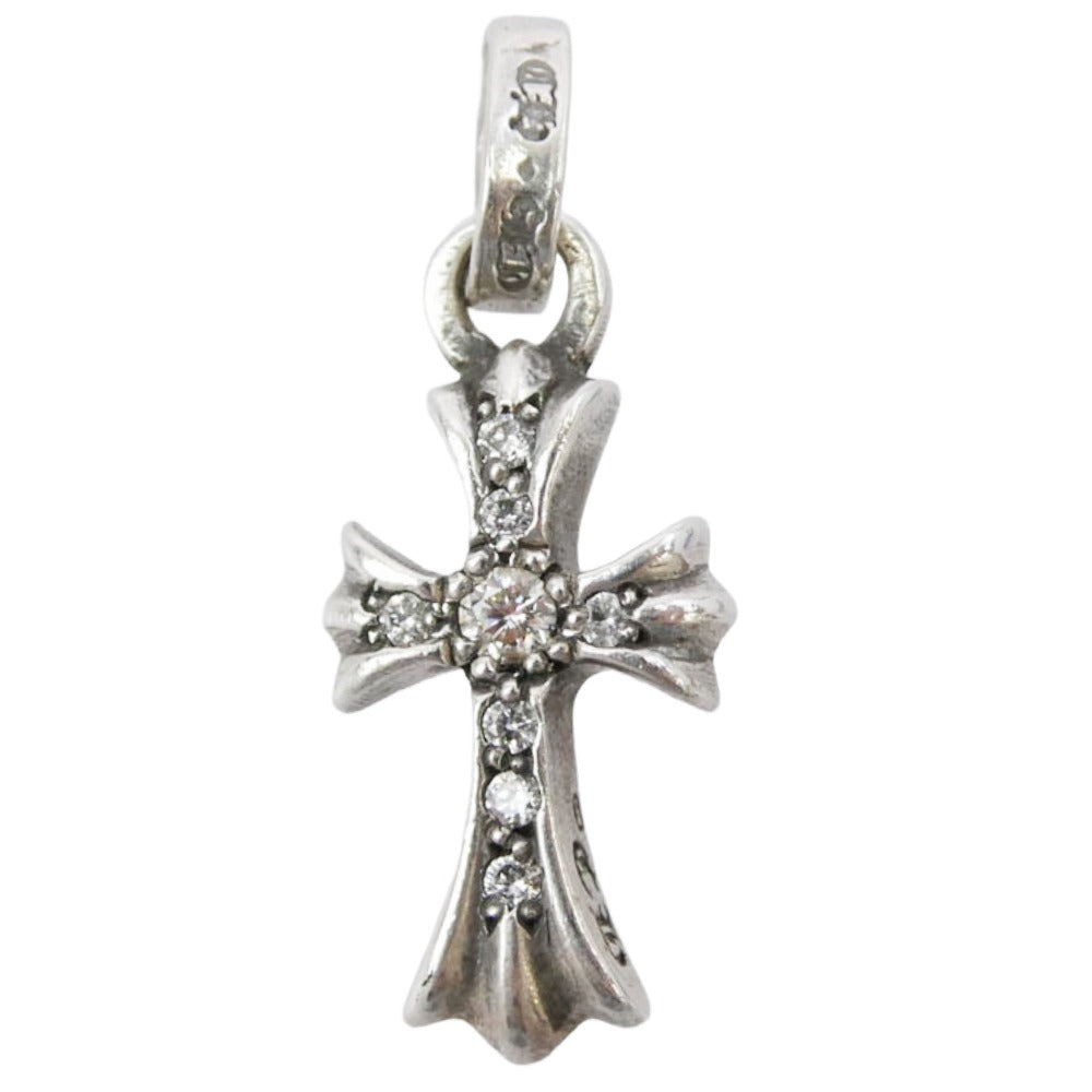 CHROME HEARTS クロムハーツ（原本無） CRS BBYFAT P DMND ベイビーファットクロス パヴェダイヤ ペンダントトップ シルバー系【中古】