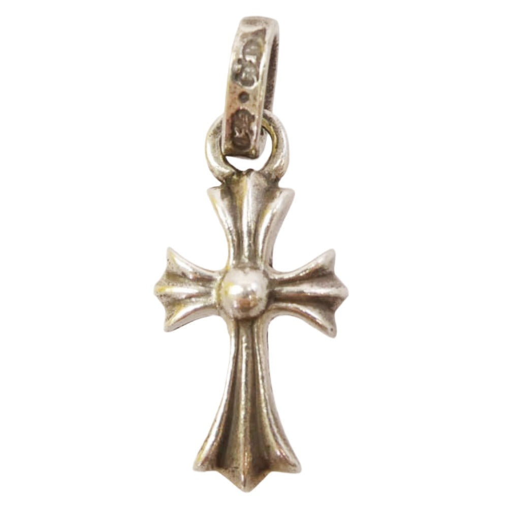 CHROME HEARTS クロムハーツ（原本無） CRS BBYFAT P BLKDIA ベイビーファットクロス パヴェブラックダイヤ ペンダントトップ シルバー系【中古】