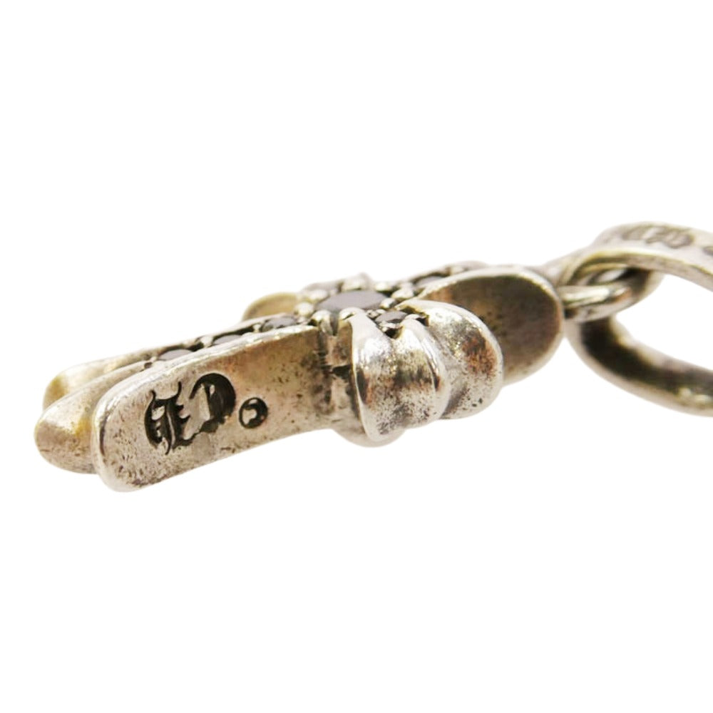 CHROME HEARTS クロムハーツ（原本無） CRS BBYFAT P BLKDIA ベイビーファットクロス パヴェブラックダイヤ ペンダントトップ シルバー系【中古】