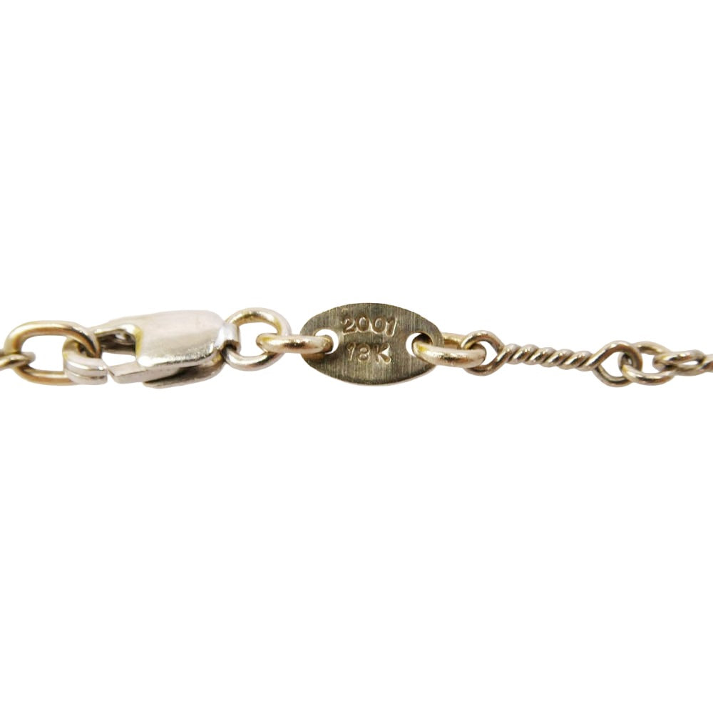 CHROME HEARTS クロムハーツ（原本無） 18KWG NECKCHAIN T18 ツイストチェーン 18inch 18インチ シルバー系【中古】