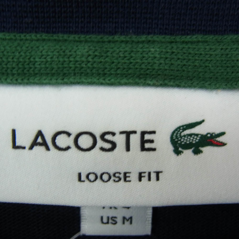 LACOSTE ラコステ PARIS ロゴ ヘビー オンス 長袖 Tシャツ ネイビー ネイビー系 M【中古】