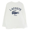 LACOSTE ラコステ PARIS ロゴ ヘビー オンス 長袖 Tシャツ ホワイト ホワイト系 M【中古】