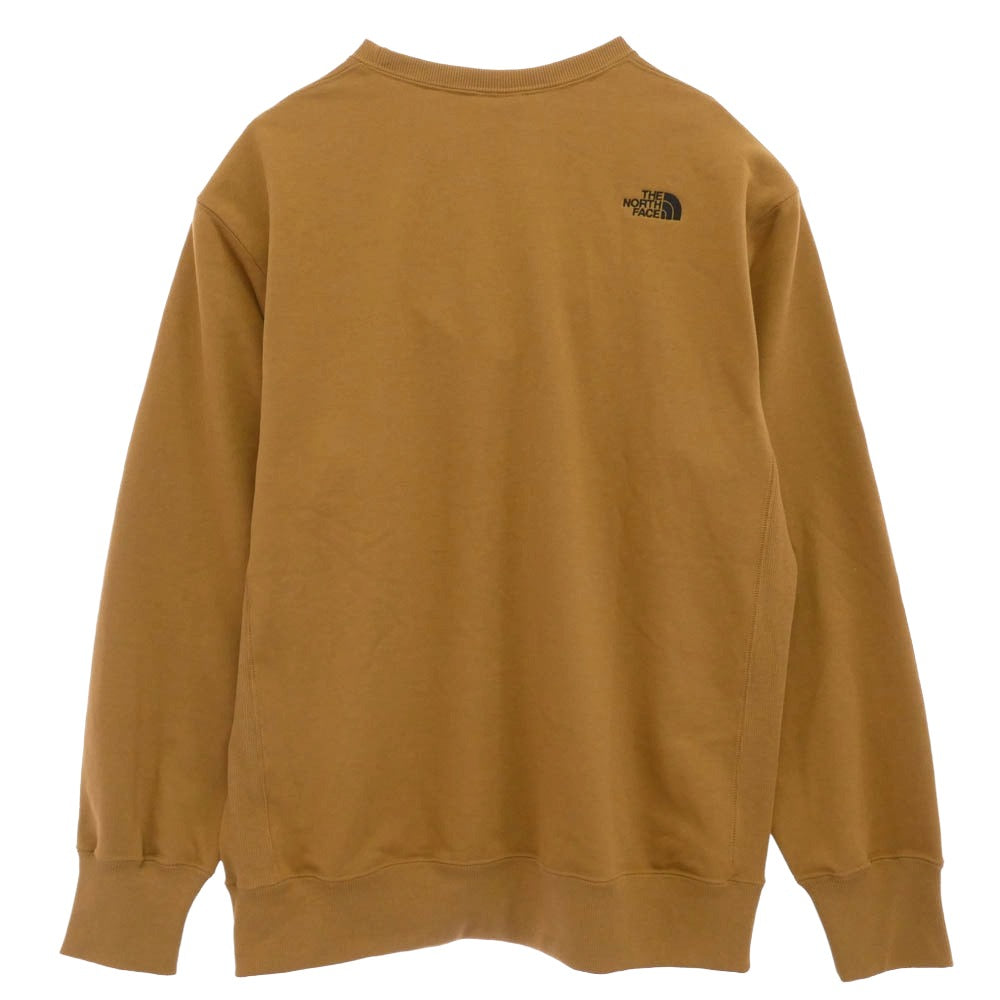 THE NORTH FACE ノースフェイス NT62131X ロゴ クルーネック スウェット ブラウン系 XL【中古】