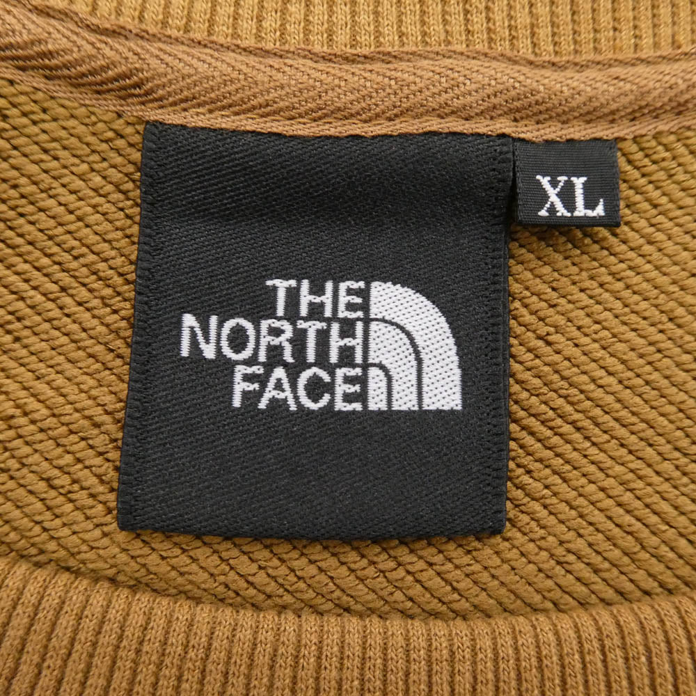 THE NORTH FACE ノースフェイス NT62131X ロゴ クルーネック スウェット ブラウン系 XL【中古】