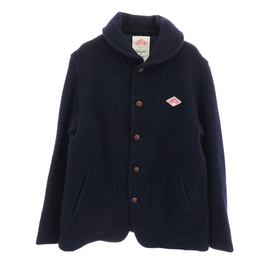 Danton ダントン 丸襟ウール モッサ ジャケット コート ネイビー系 38【中古】