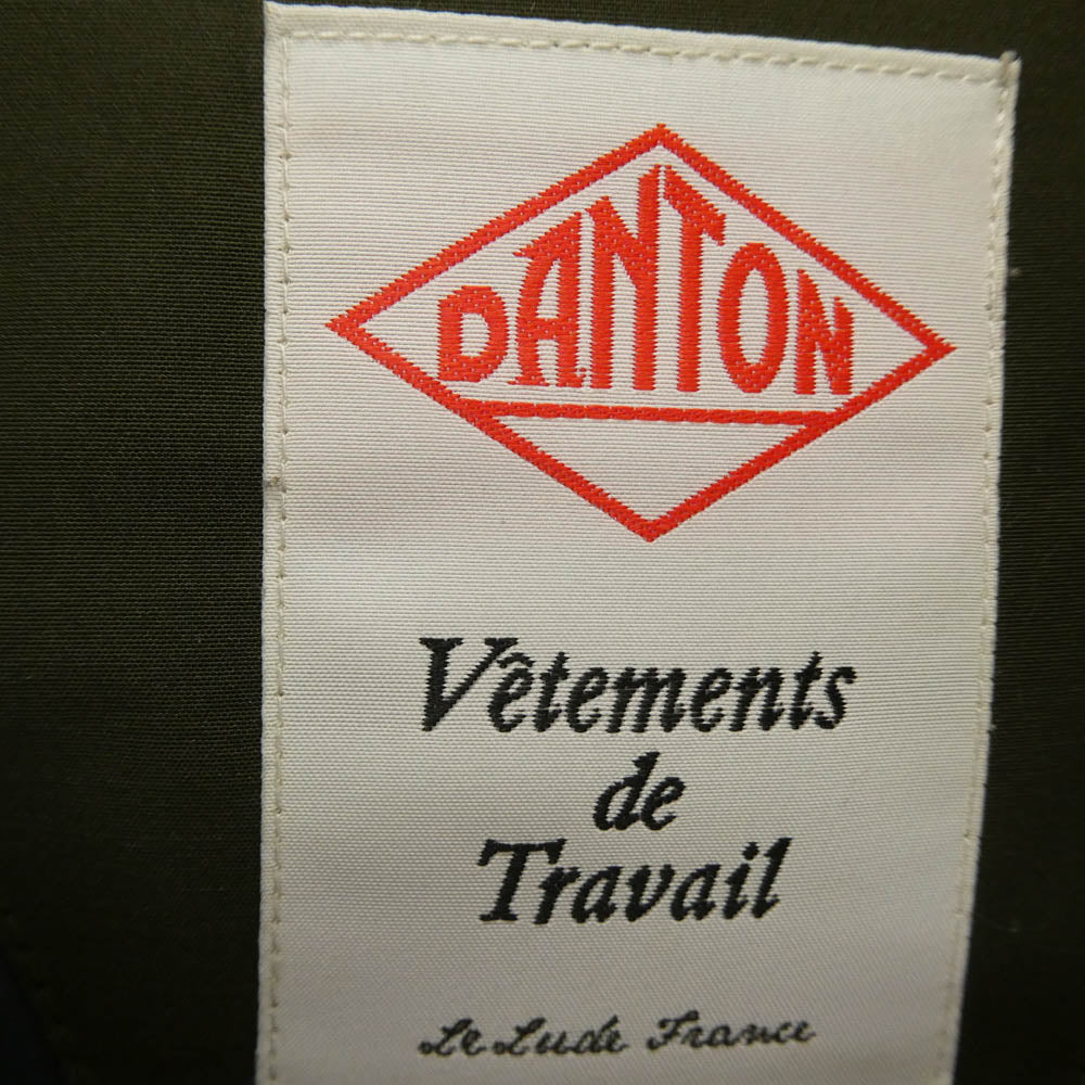 Danton ダントン JD-8535 DOWN PARKA JACKET ファー付き ダウン コート ジャケット モスグリーン系 38【中古】