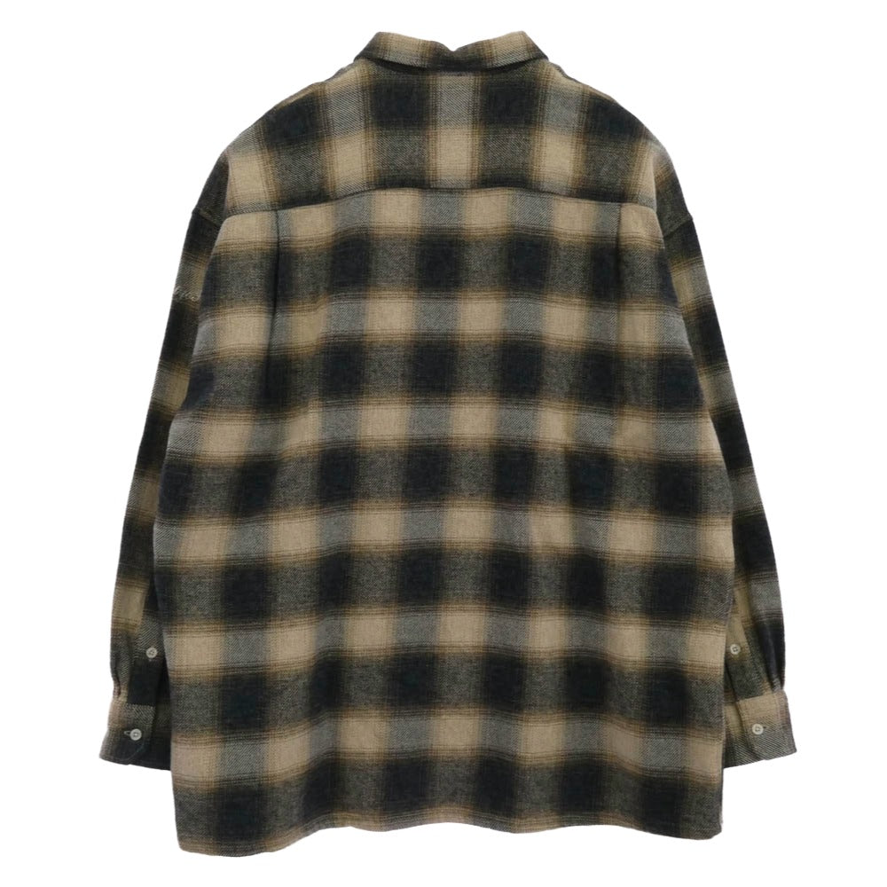 FAT エフエーティー F32410-SH02-AB オンブレチェック ネルシャツ 長袖シャツ ベージュ系 FAT【中古】