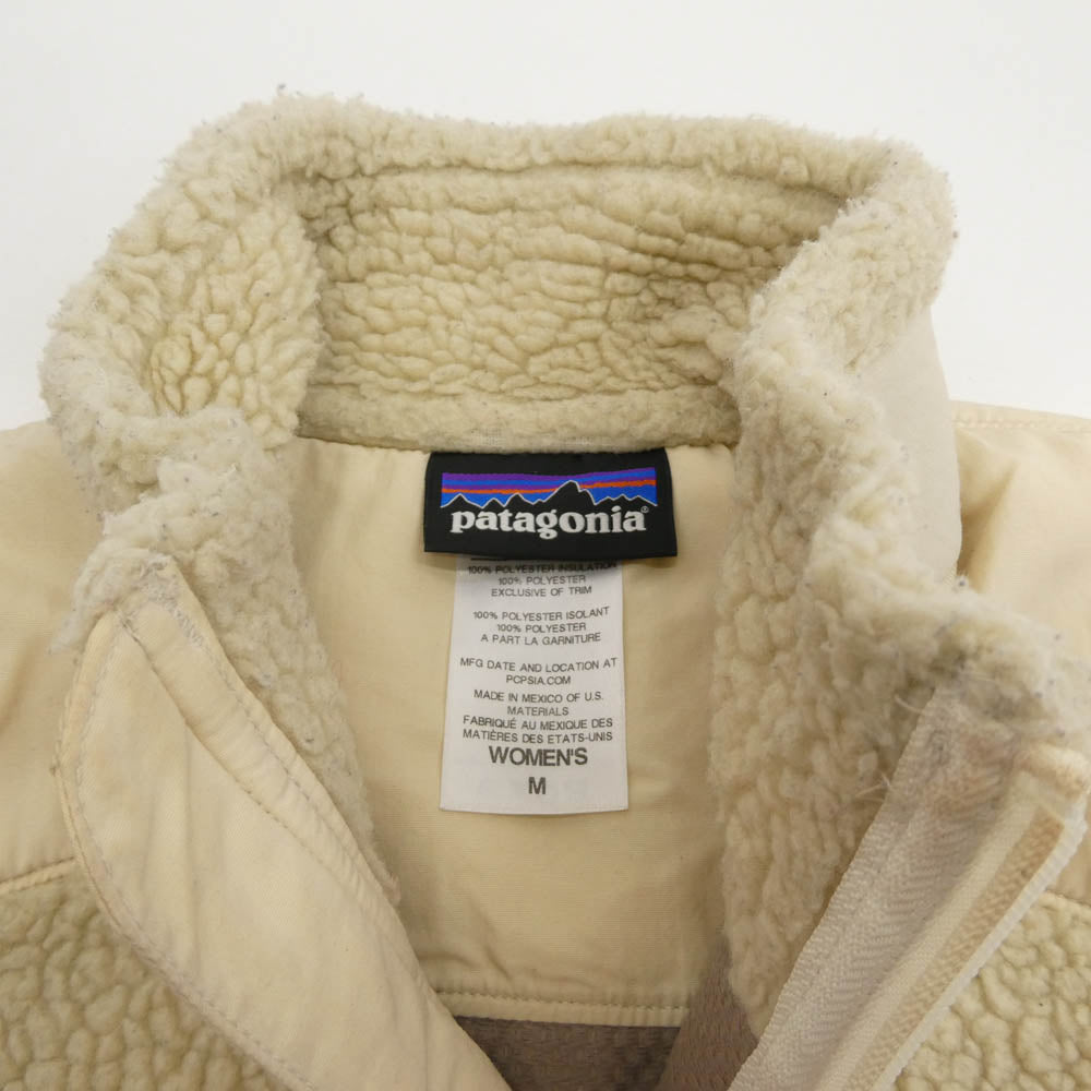 patagonia パタゴニア 14AW 23081 14年製 Retro-X Vest レディース レトロ エックス ベスト オフホワイト系 M【中古】