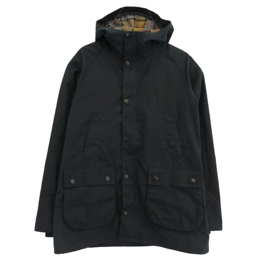 Barbour バブアー Checked lining hooded SL Bedale jacket オイルド フーデッド SL ビデイル ジャケット ネイビー系 40【中古】