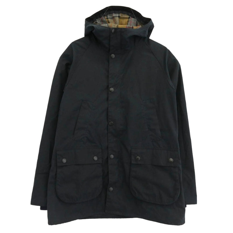 Barbour バブアー Checked lining hooded SL Bedale jacket オイルド フーデッド SL ビデイル ジャケット ネイビー系 40【中古】