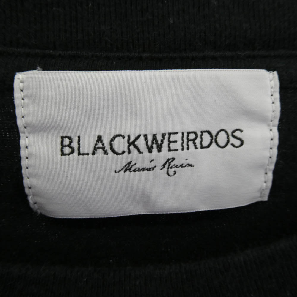 ブラックウィドー 22AW-TS04 クルーネック コットン 半袖Tシャツ ブラック系 L【中古】