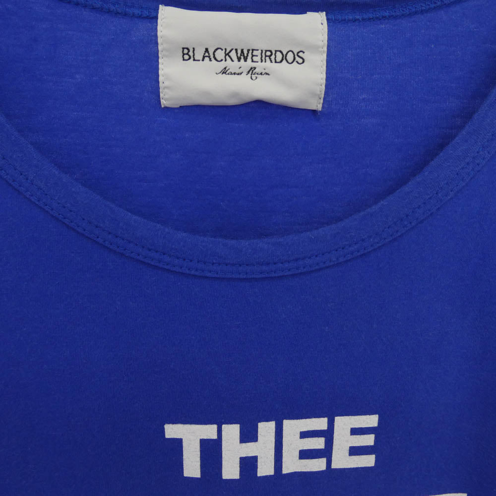 ブラックウィドー 18SS-TS01 クルーネック コットン 半袖Tシャツ ブルー系 L【中古】