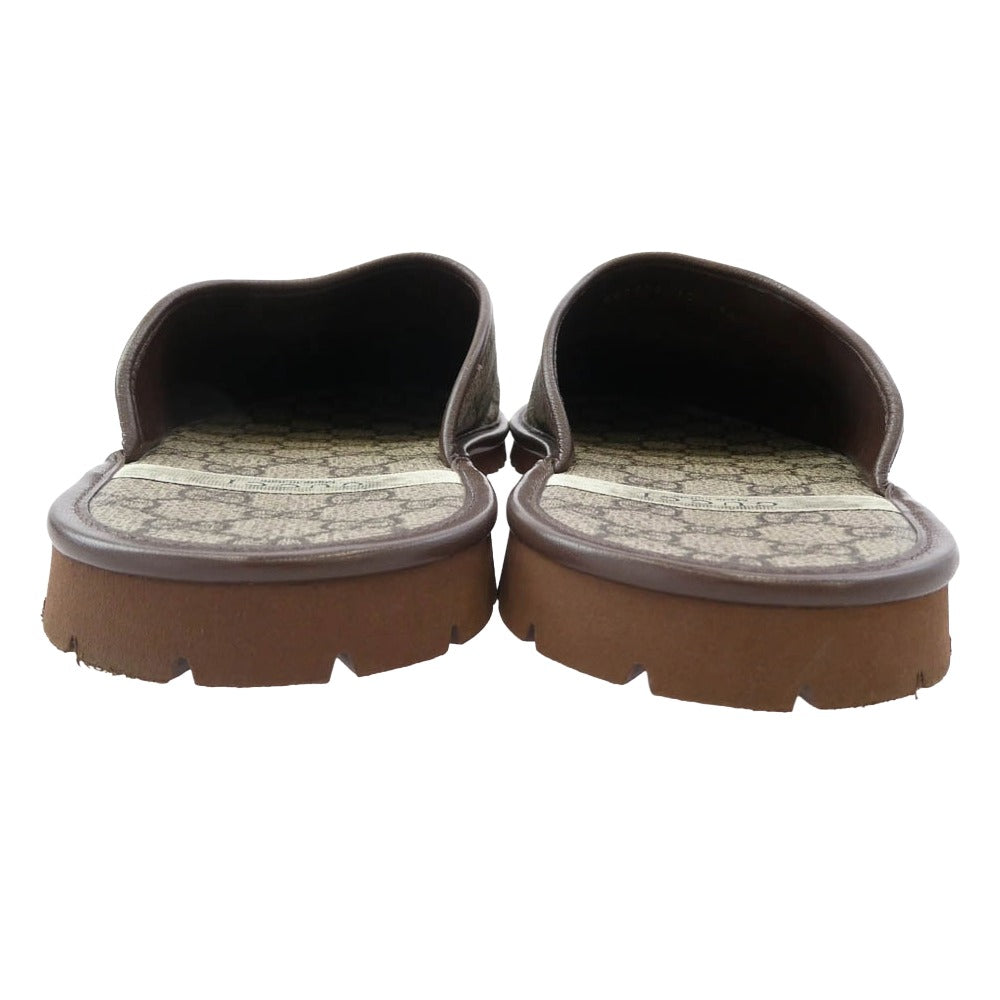 GUCCI グッチ 655571 GGスプリーム ホースビット ホースビット ミュール ブラウン系 10【中古】