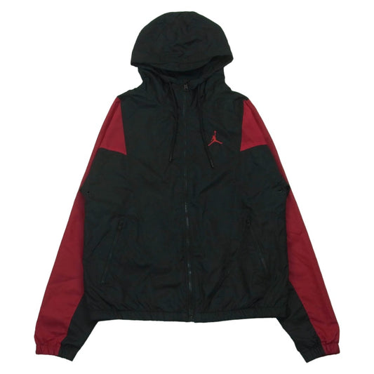 NIKE ナイキ DA9833-010 Jordan ジョーダン ウインドブレーカー ジップアップ ナイロン ジャケット ブラック系 レッド系 L【中古】