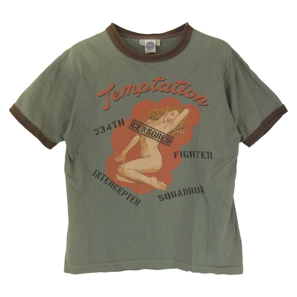TOY'S McCOY トイズマッコイ TMC2112 MARILYN MONROE TEE Temptation マリリンモンロー プリント Tシャツ 半袖カットソー カーキ系 M【中古】