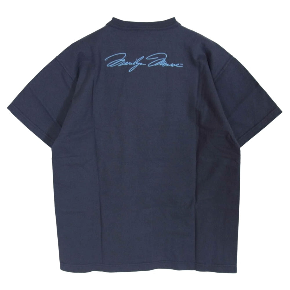 TOY'S McCOY トイズマッコイ TMC2313 M.MONROE TEE A SMILS IS THE BEST MAKE UP マリリンモンロー プリント Tシャツ 半袖カットソー ダークネイビー系 M【中古】