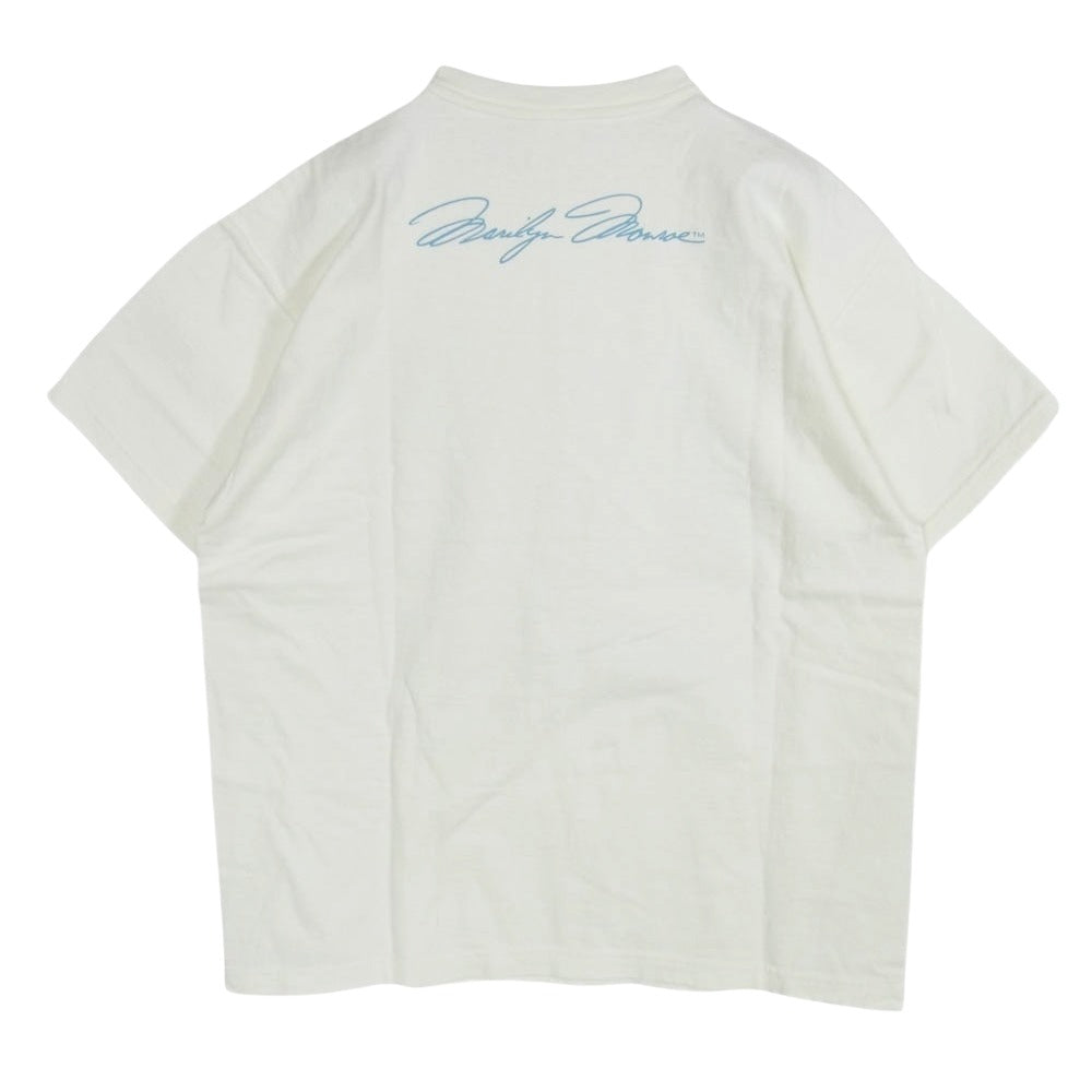 TOY'S McCOY トイズマッコイ TMC2414 MARILYN MONROE TEE THE QUEEN OF HOLLYWOOD マリリンモンロー プリント Tシャツ 半袖カットソー オフホワイト系 M【中古】