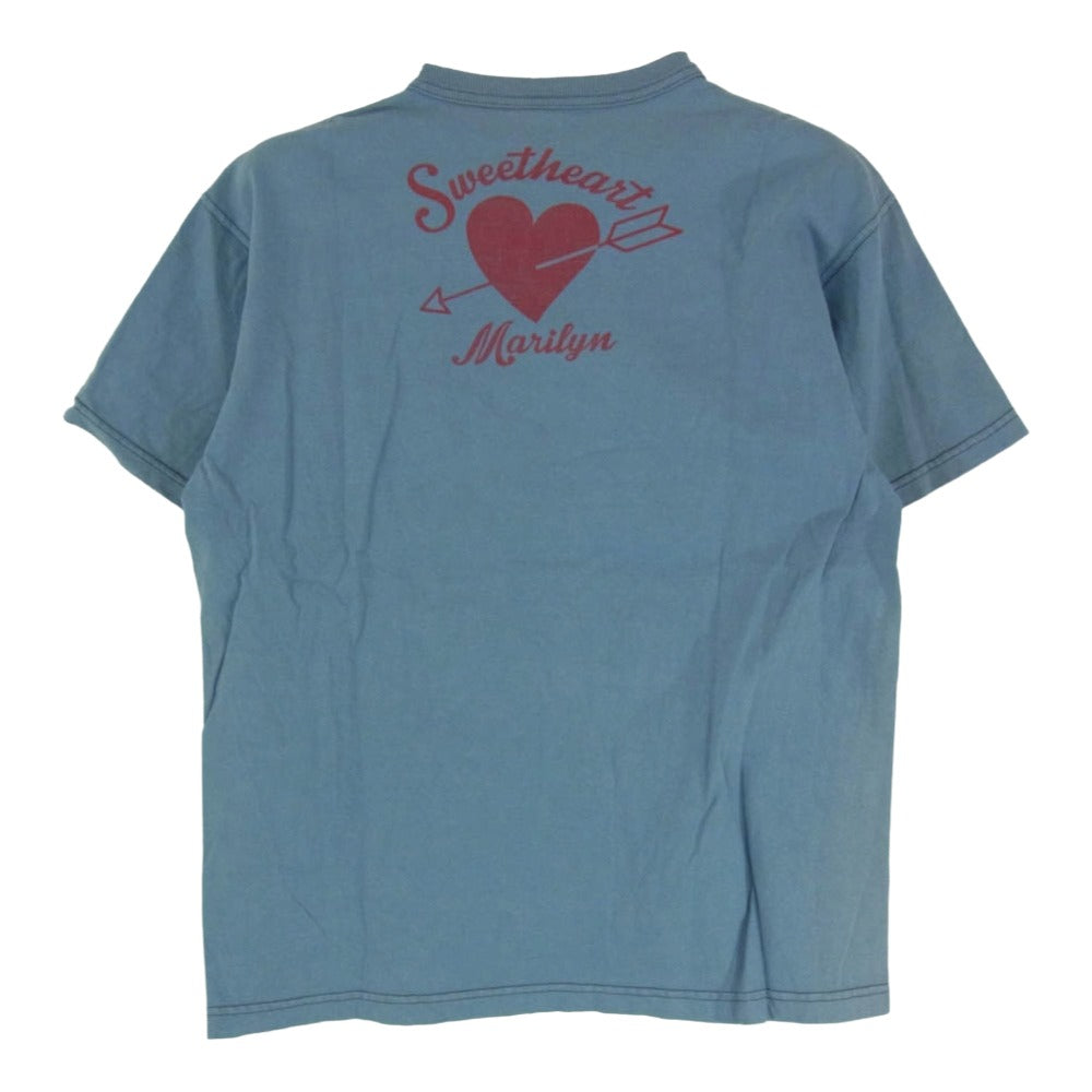 TOY'S McCOY トイズマッコイ TMC2310 PIN UP GIRL マリリンモンロー プリント Tシャツ 半袖カットソー ブルー系 M【中古】