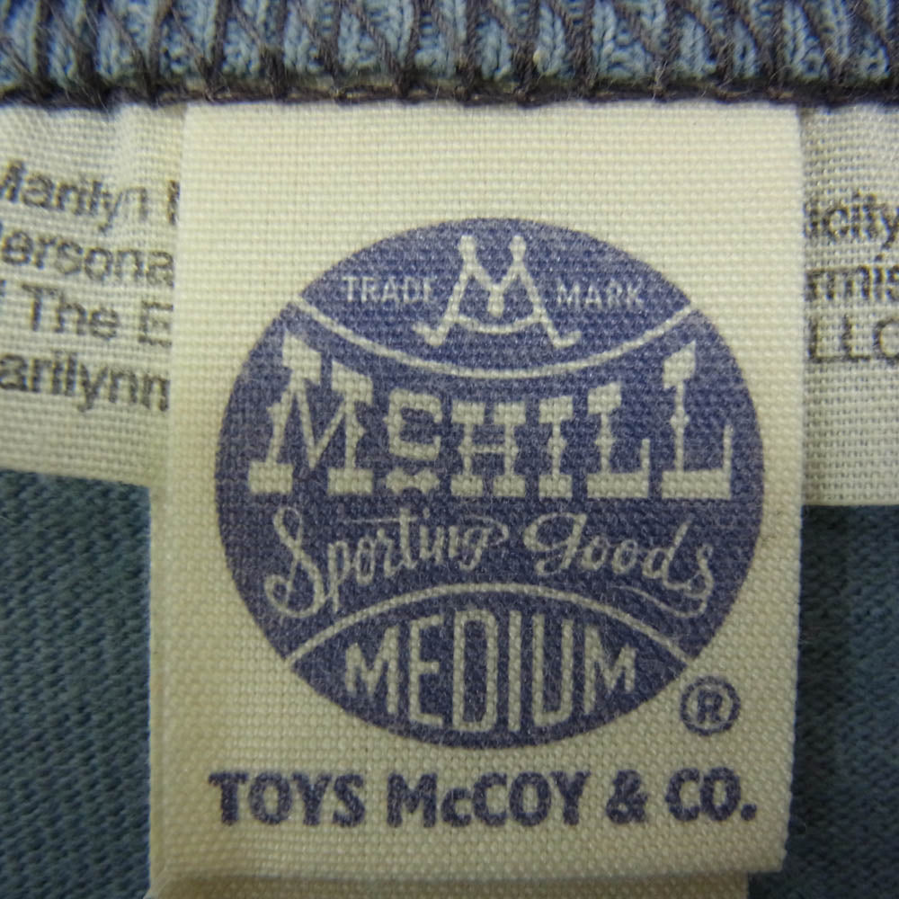 TOY'S McCOY トイズマッコイ TMC2310 PIN UP GIRL マリリンモンロー プリント Tシャツ 半袖カットソー ブルー系 M【中古】