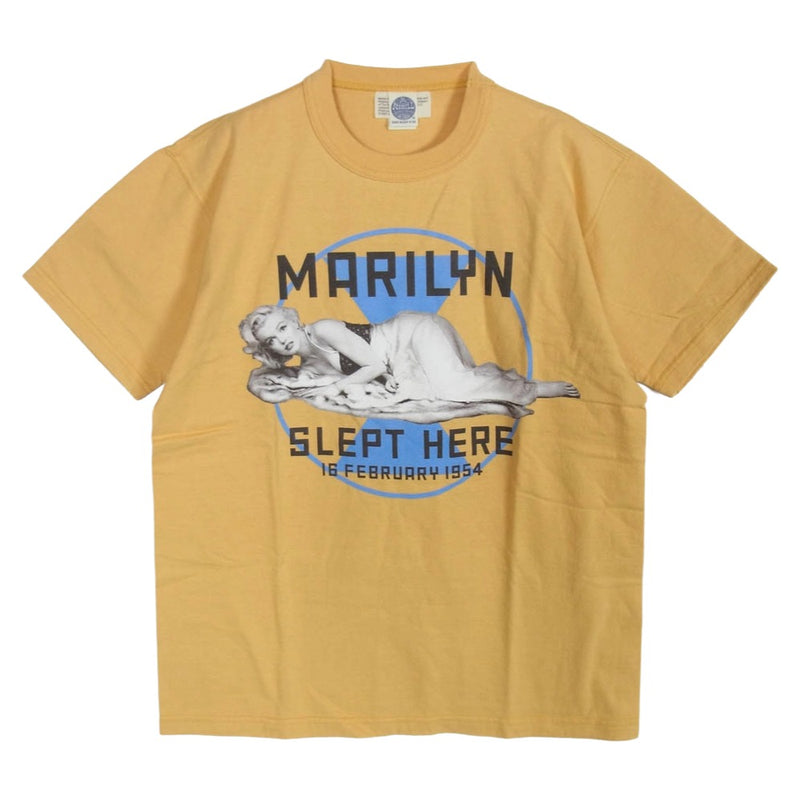 TOY'S McCOY トイズマッコイ TMC2311 M.MONROE TEE MARILYN SLEPT HERE マリリンモンロー プリント Tシャツ 半袖カットソー オレンジ系 M【中古】