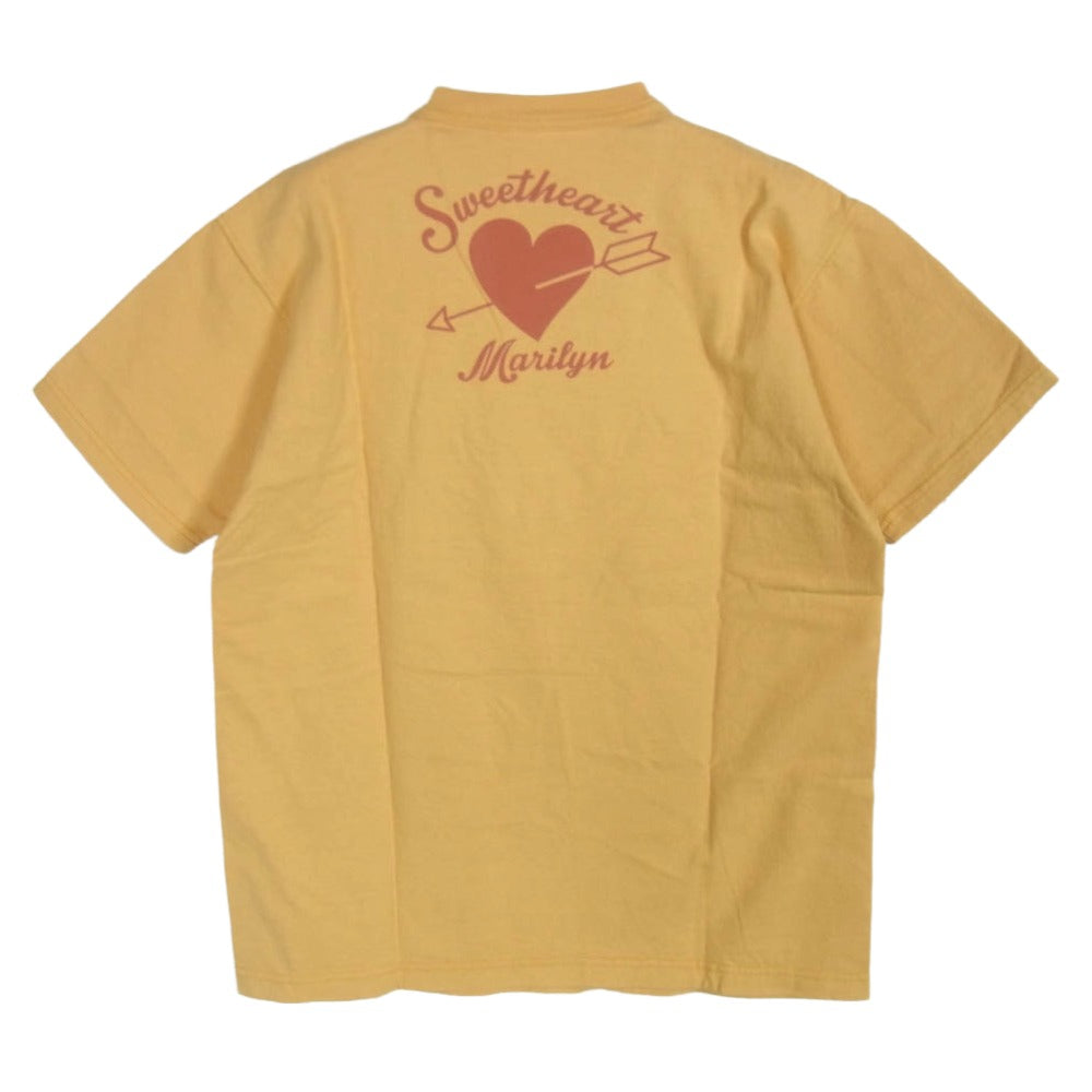 TOY'S McCOY トイズマッコイ TMC2311 M.MONROE TEE MARILYN SLEPT HERE マリリンモンロー プリント Tシャツ 半袖カットソー オレンジ系 M【中古】