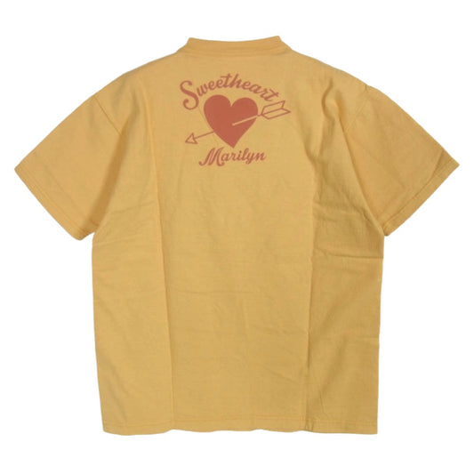 TOY'S McCOY トイズマッコイ TMC2311 M.MONROE TEE MARILYN SLEPT HERE マリリンモンロー プリント Tシャツ 半袖カットソー オレンジ系 M【中古】