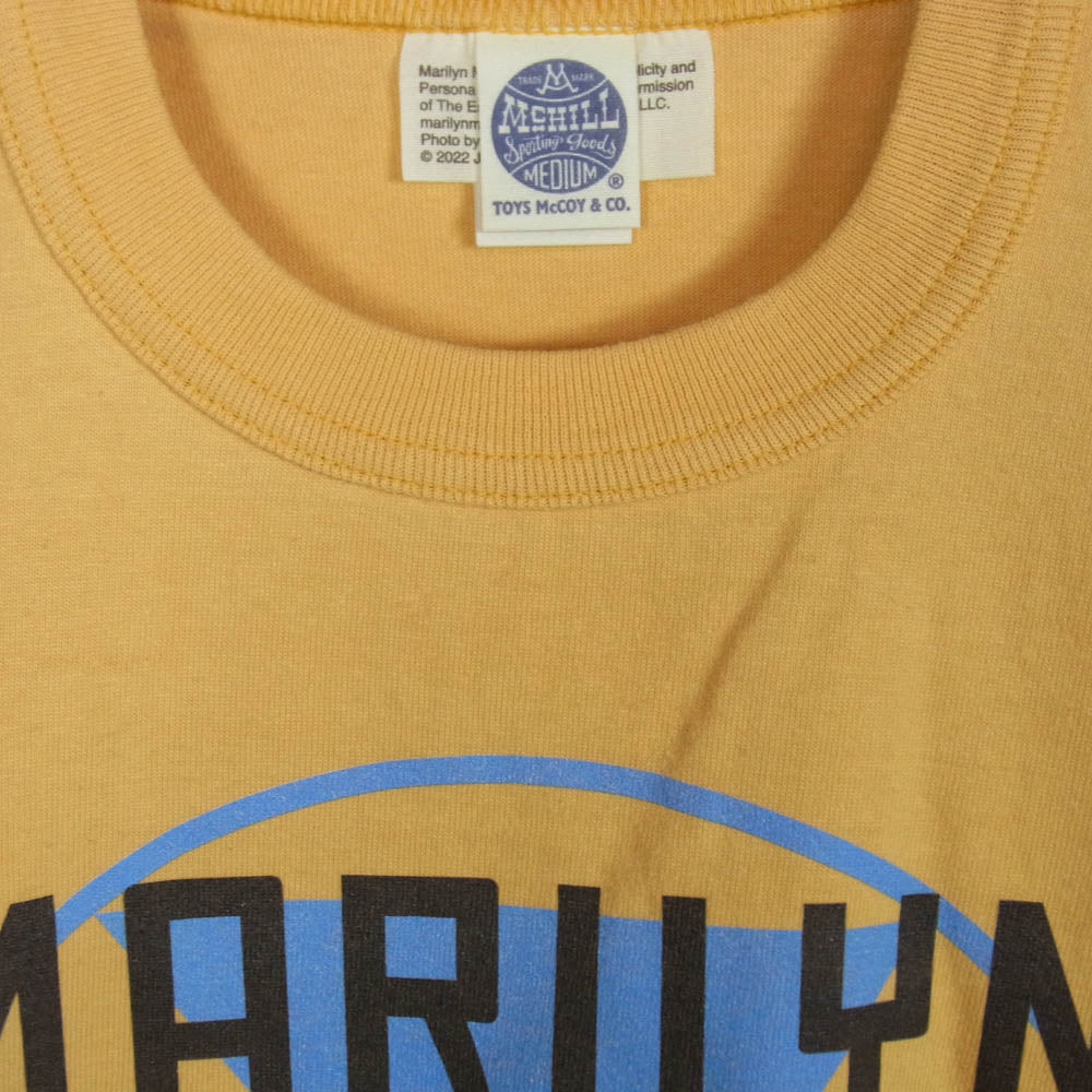 TOY'S McCOY トイズマッコイ TMC2311 M.MONROE TEE MARILYN SLEPT HERE マリリンモンロー プリント Tシャツ 半袖カットソー オレンジ系 M【中古】