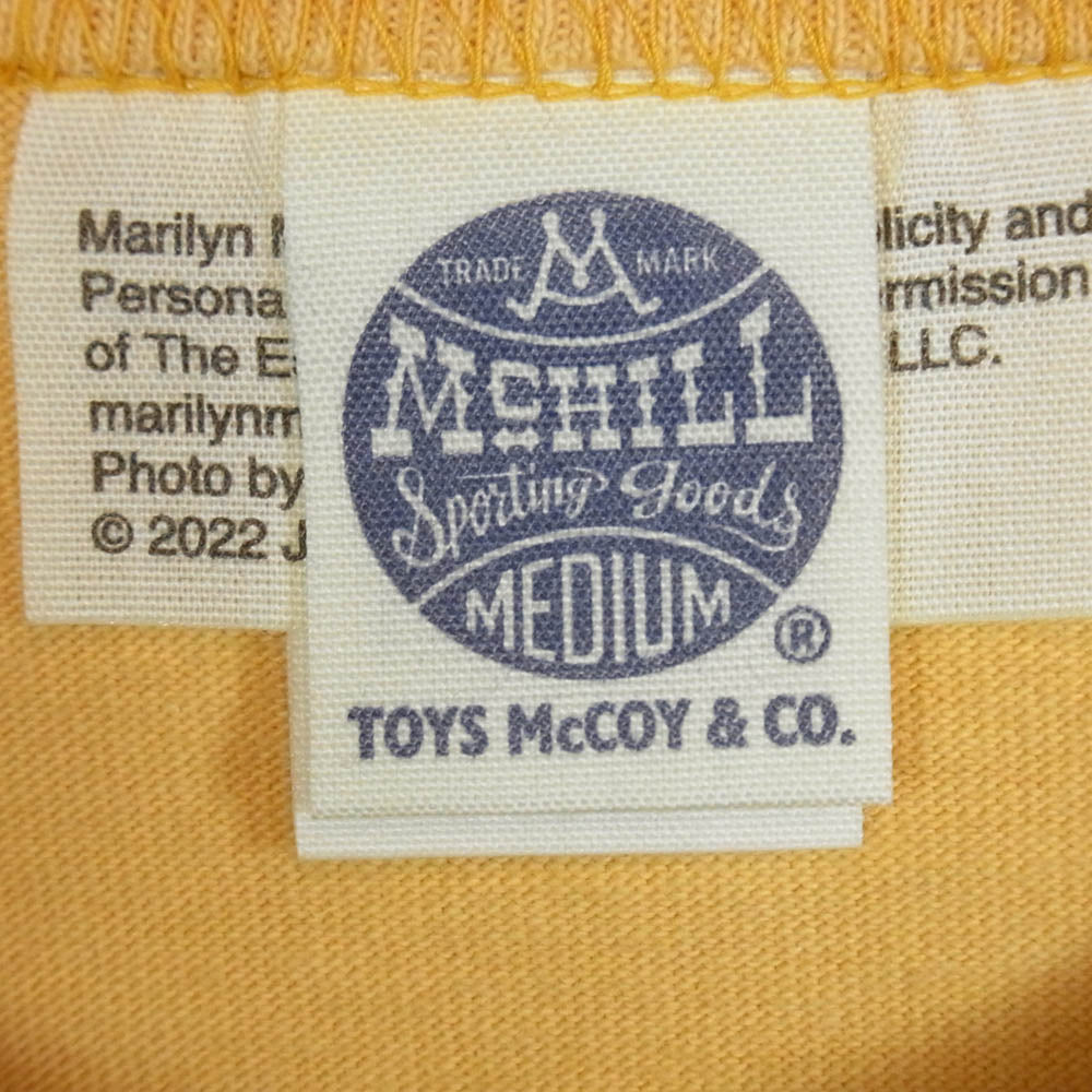 TOY'S McCOY トイズマッコイ TMC2311 M.MONROE TEE MARILYN SLEPT HERE マリリンモンロー プリント Tシャツ 半袖カットソー オレンジ系 M【中古】