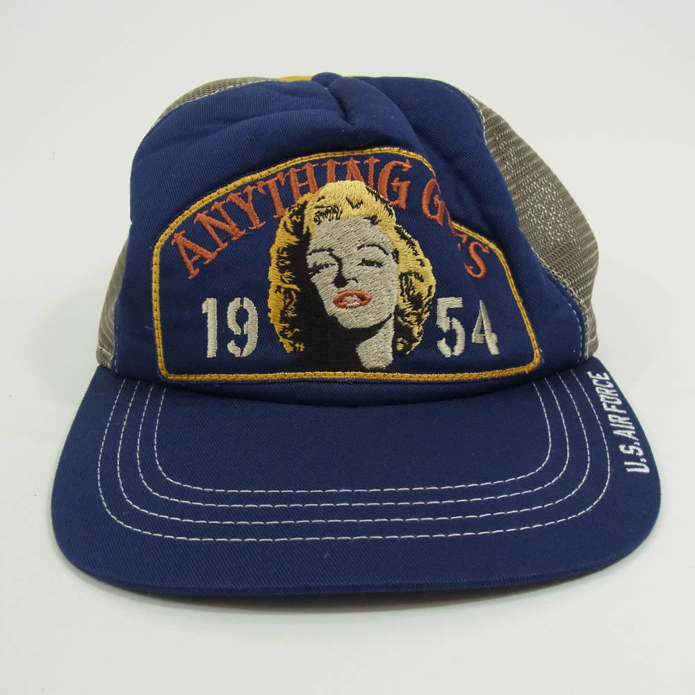 TOY'S McCOY トイズマッコイ TMA2212 M.MONROE ANYTHING GOES マリリンモンロー 刺繍 メッシュキャップ 帽子 ネイビー系【中古】