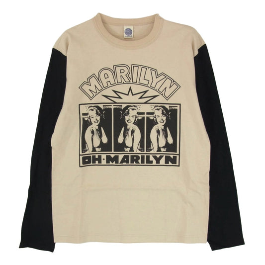 TOY'S McCOY トイズマッコイ TMC2453 MARILYN MONROE OH・MARILYN マリリンモンロー プリント 長袖カットソー アイボリー ベージュ系 M【中古】
