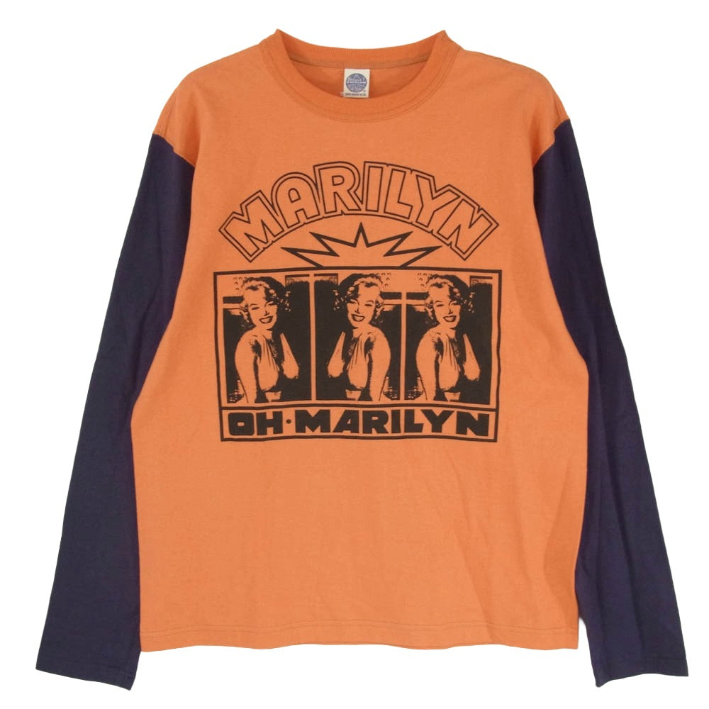 TOY'S McCOY トイズマッコイ TMC2453 MARILYN MONROE OH・MARILYN マリリンモンロー プリント 長袖カットソー オレンジ オレンジ系 M【中古】