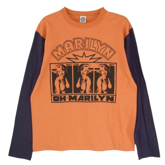 TOY'S McCOY トイズマッコイ TMC2453 MARILYN MONROE OH・MARILYN マリリンモンロー プリント 長袖カットソー オレンジ オレンジ系 M【中古】