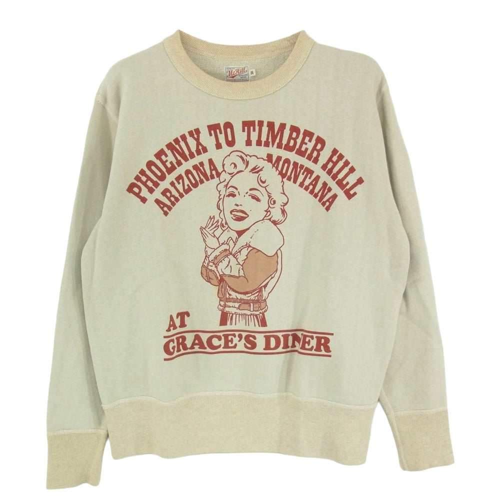 TOY'S McCOY トイズマッコイ TMC2267 THE BLONDE GRACE'S DINER マリリン・モンロー プリント スウェット トレーナー ベージュ ベージュ系 38【中古】
