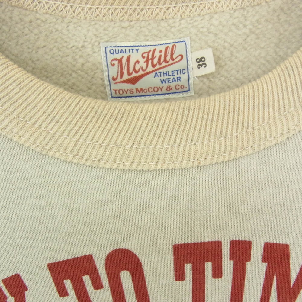 TOY'S McCOY トイズマッコイ TMC2267 THE BLONDE GRACE'S DINER マリリン・モンロー プリント スウェット トレーナー ベージュ ベージュ系 38【中古】