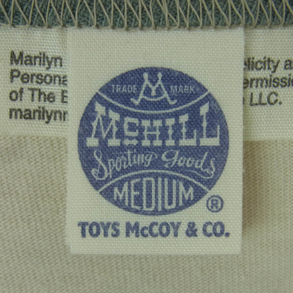 TOY'S McCOY トイズマッコイ TMC2356 MARILYN MONROE U.S.S.HENLEY マリリンモンロー プリント 長袖 カットソー ベージュ系 グリーン系 M【中古】
