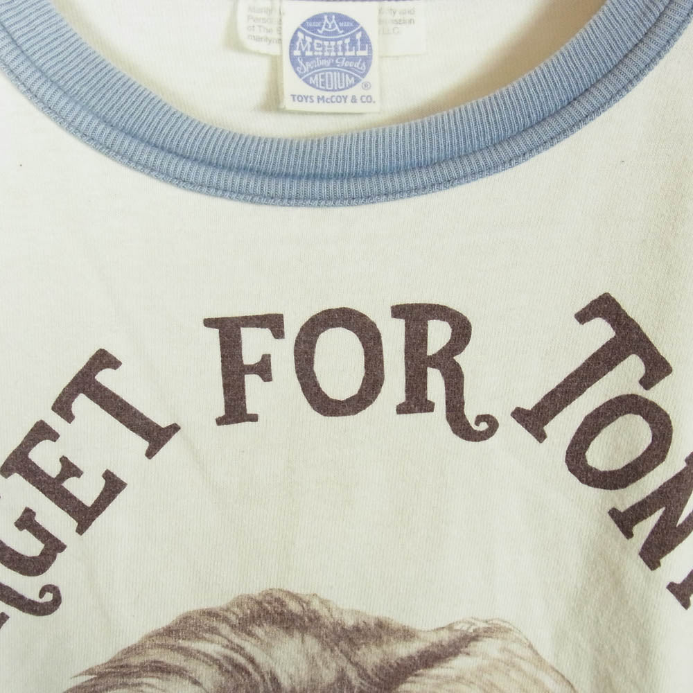 TOY'S McCOY トイズマッコイ MILITARY LONG SLEEVE TEE M.MONROE U.S.S.BENNINGTON マリリンモンロー プリント 長袖カットソー ベージュ系 M【中古】