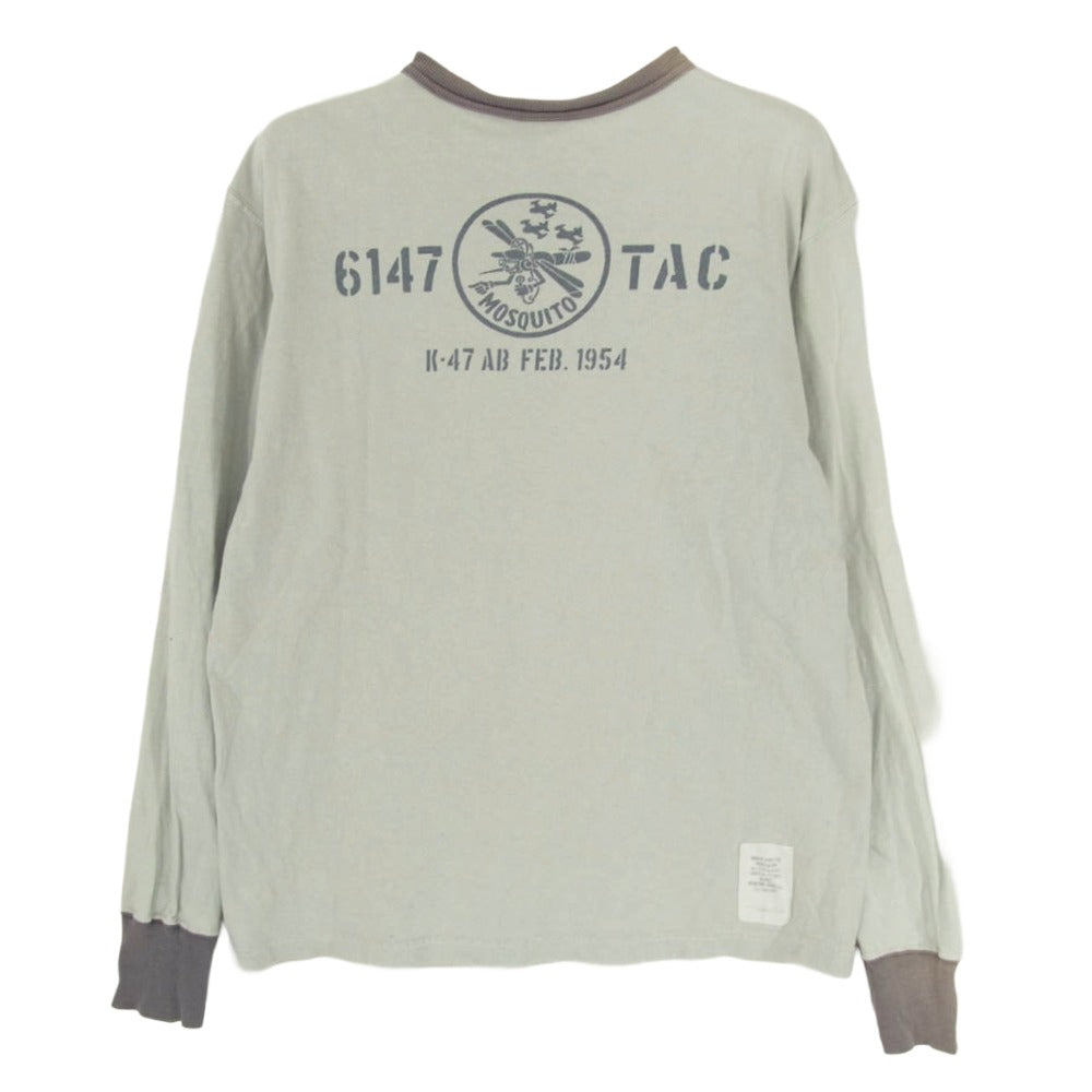 TOY'S McCOY トイズマッコイ TMC1851 MARILYN MONROE USO Tour マリリンモンロー プリント 長袖カットソー ブルー ライトグリーン系 M【中古】