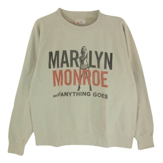 TOY'S McCOY トイズマッコイ TMC2358 エニシング・ゴーズ マリリン・モンロー プリント スウェット トレーナー ベージュ ベージュ系 36【中古】